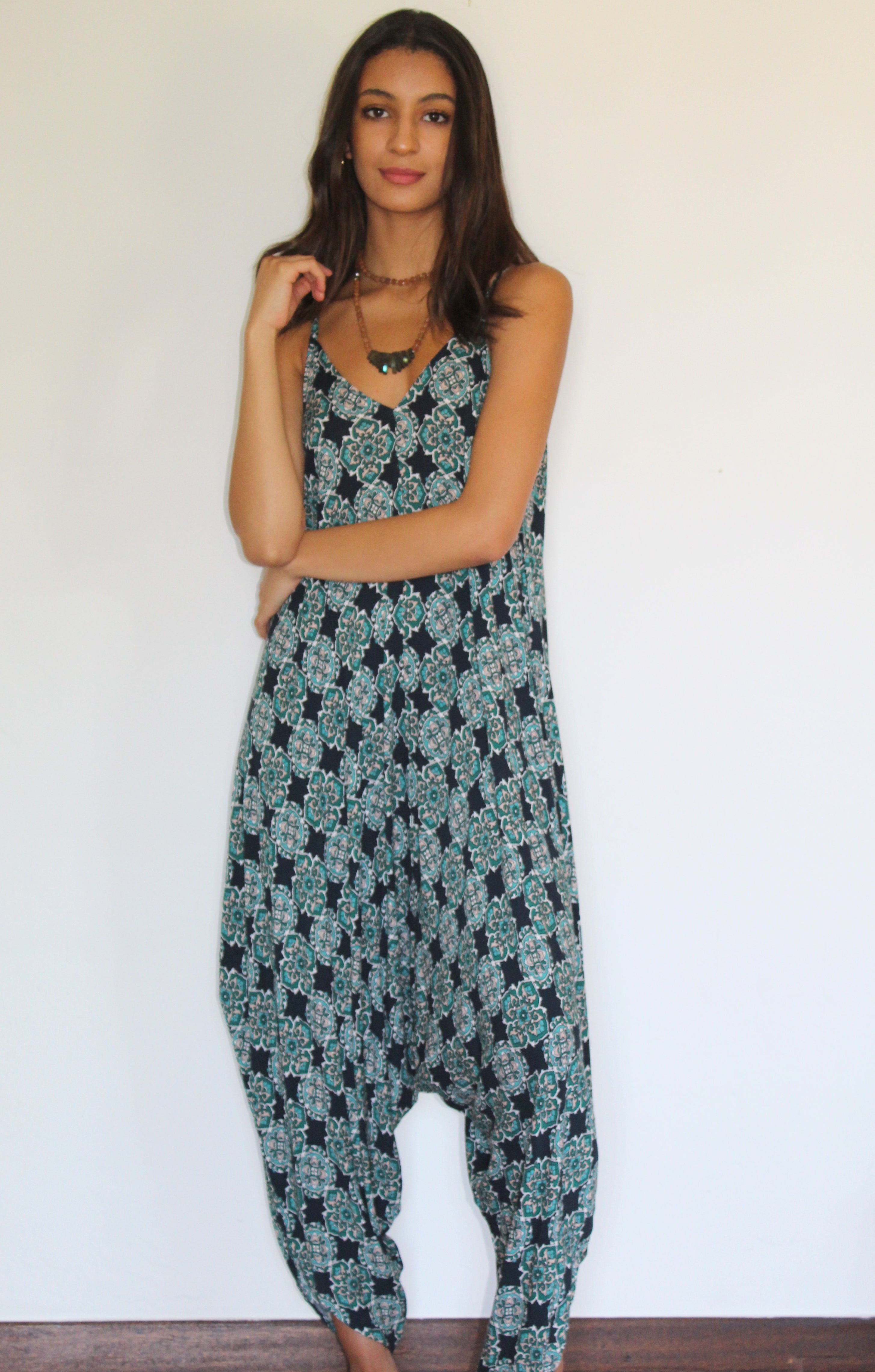 Moroccan Mint Jumpsuit - Yoga Clothing by Daughters of Culture