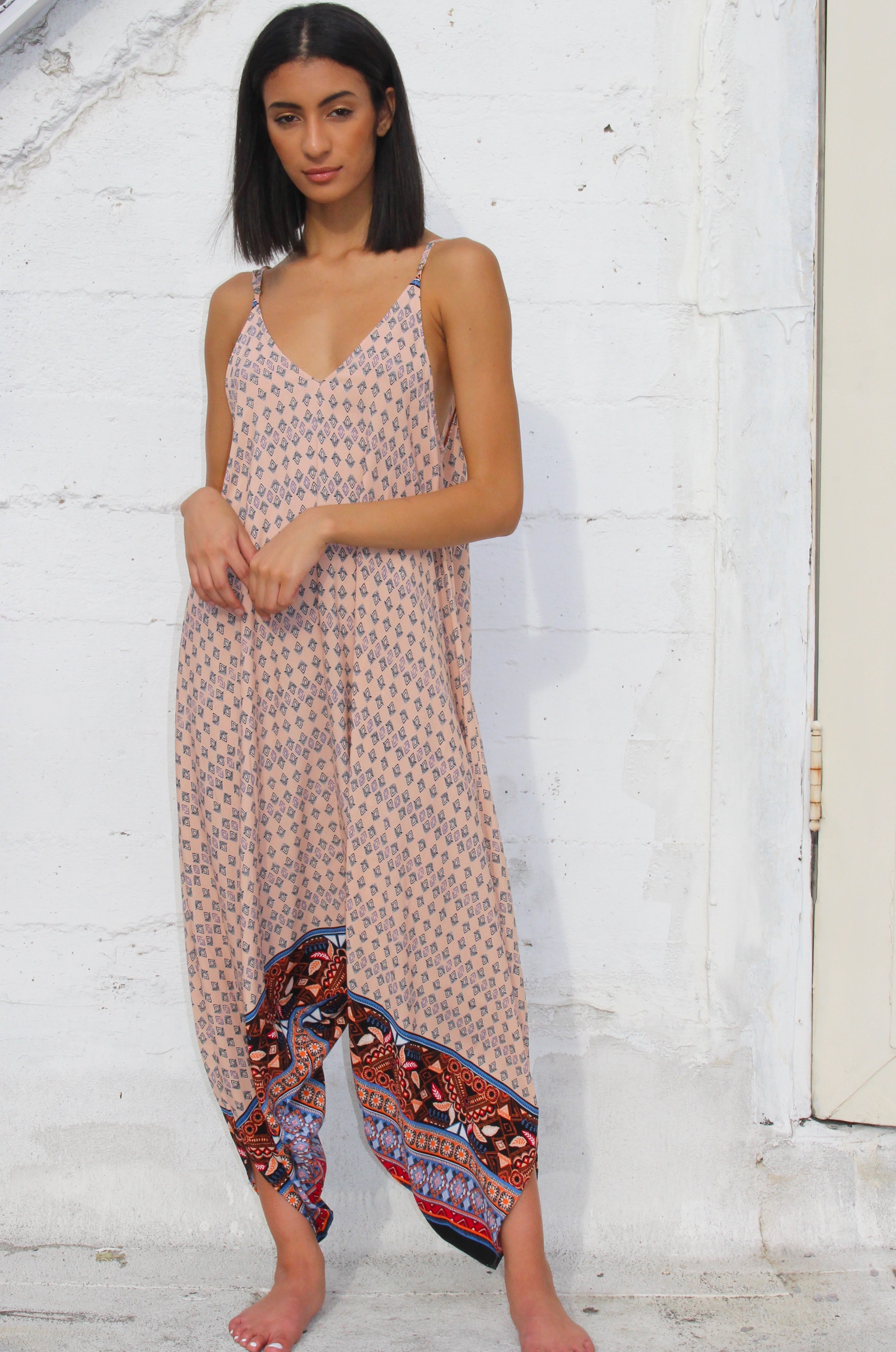 Tangier Nude Jumpsuit - Yoga Clothing by Daughters of Culture