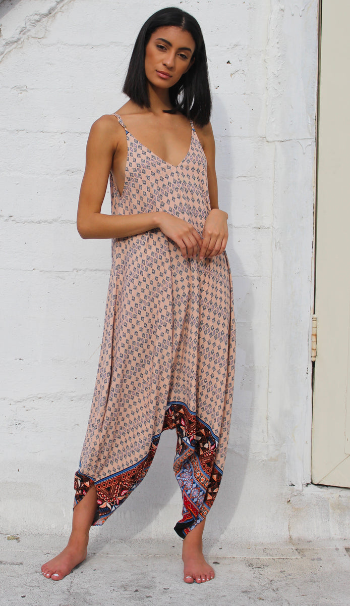 Tangier Nude Jumpsuit - Yoga Clothing by Daughters of Culture