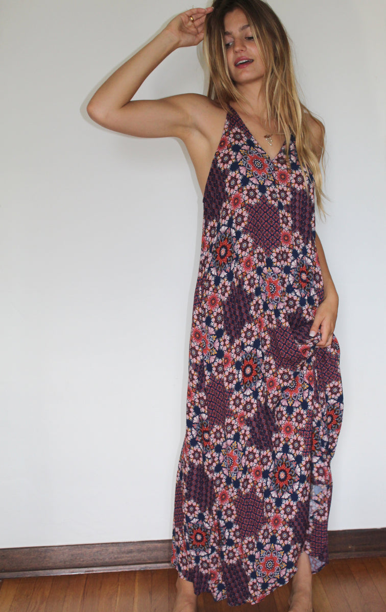 Dahlia Plum Sun Dress - Yoga Clothing by Daughters of Culture