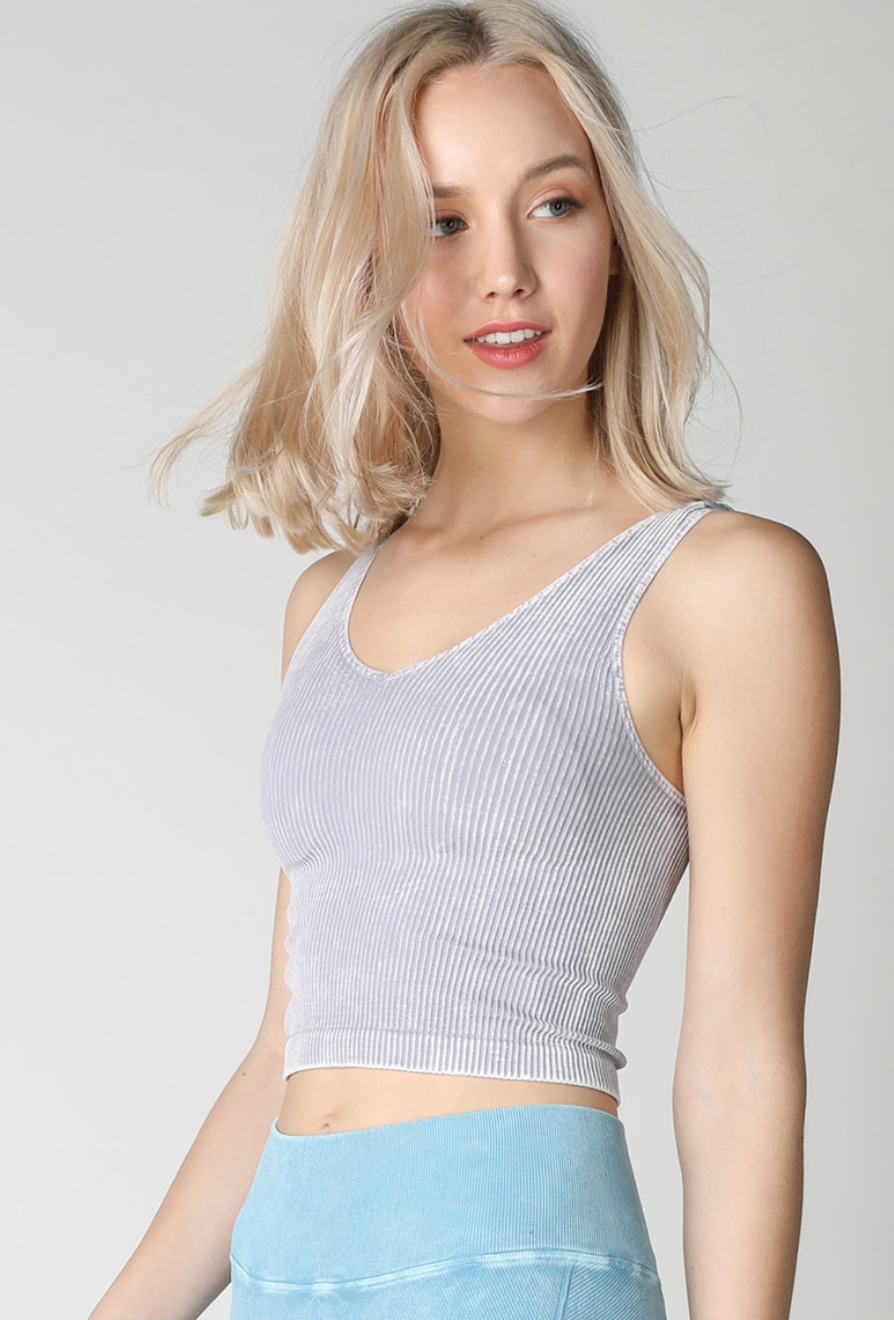 V Neck Crop Top - Yoga Clothing by Daughters of Culture